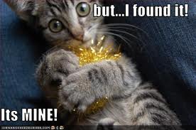 Selfish Cat with Christmas ornament